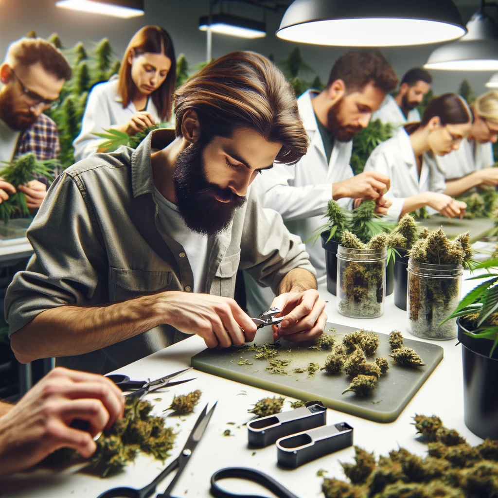 Cannabis Erntehelfer